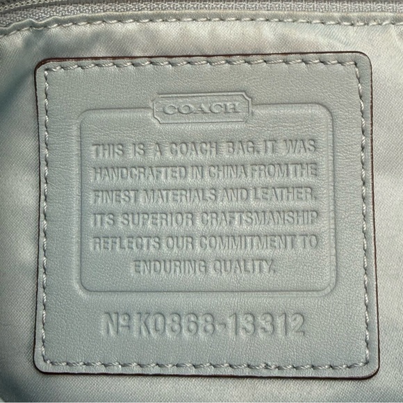 Coach Legacy Multicolor Turnlock Satin Stripe Leah Tote + Wristlet - Picture 3 of 13